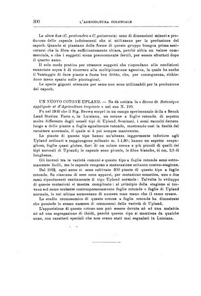 L'agricoltura coloniale organo dell'Istituto agricolo coloniale italiano e dell'Ufficio agrario sperimentale dell'Eritrea