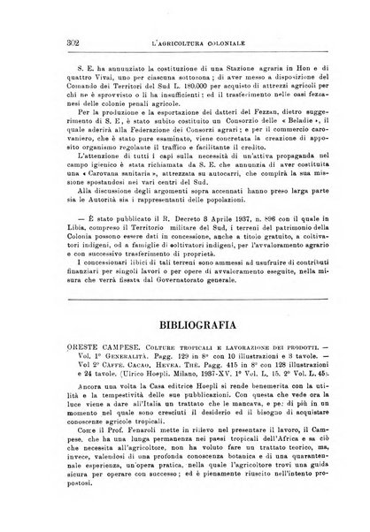 L'agricoltura coloniale organo dell'Istituto agricolo coloniale italiano e dell'Ufficio agrario sperimentale dell'Eritrea