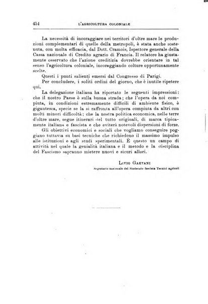 L'agricoltura coloniale organo dell'Istituto agricolo coloniale italiano e dell'Ufficio agrario sperimentale dell'Eritrea