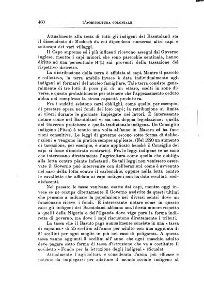 L'agricoltura coloniale organo dell'Istituto agricolo coloniale italiano e dell'Ufficio agrario sperimentale dell'Eritrea