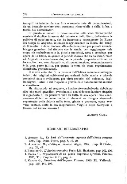 L'agricoltura coloniale organo dell'Istituto agricolo coloniale italiano e dell'Ufficio agrario sperimentale dell'Eritrea