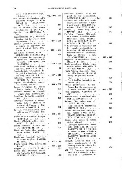 L'agricoltura coloniale organo dell'Istituto agricolo coloniale italiano e dell'Ufficio agrario sperimentale dell'Eritrea