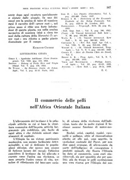 L'agricoltura coloniale organo dell'Istituto agricolo coloniale italiano e dell'Ufficio agrario sperimentale dell'Eritrea