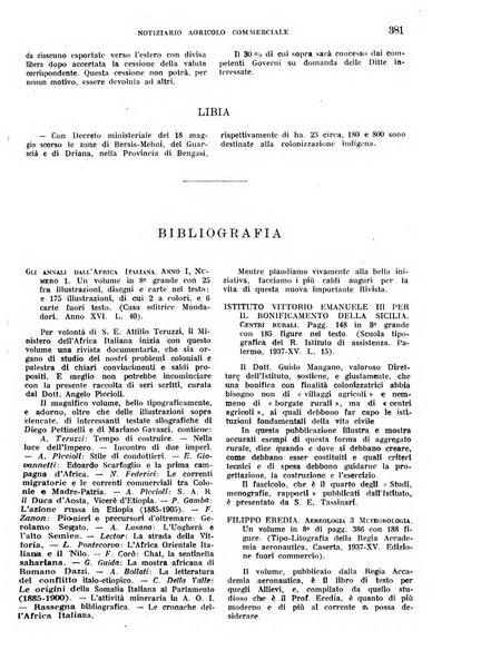 L'agricoltura coloniale organo dell'Istituto agricolo coloniale italiano e dell'Ufficio agrario sperimentale dell'Eritrea