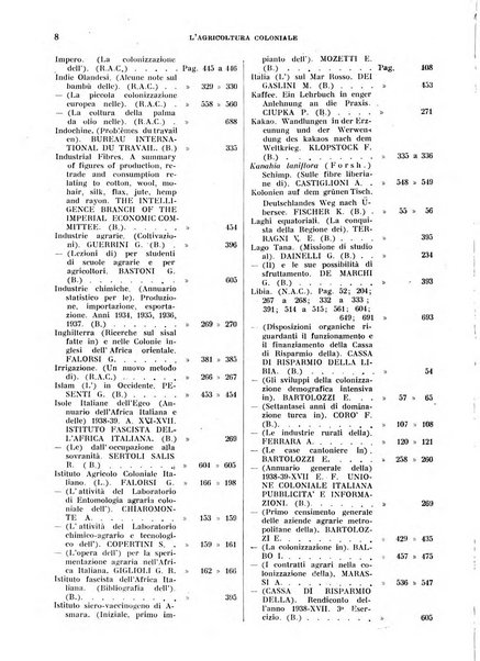 L'agricoltura coloniale organo dell'Istituto agricolo coloniale italiano e dell'Ufficio agrario sperimentale dell'Eritrea