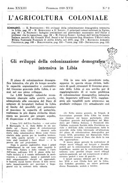 L'agricoltura coloniale organo dell'Istituto agricolo coloniale italiano e dell'Ufficio agrario sperimentale dell'Eritrea