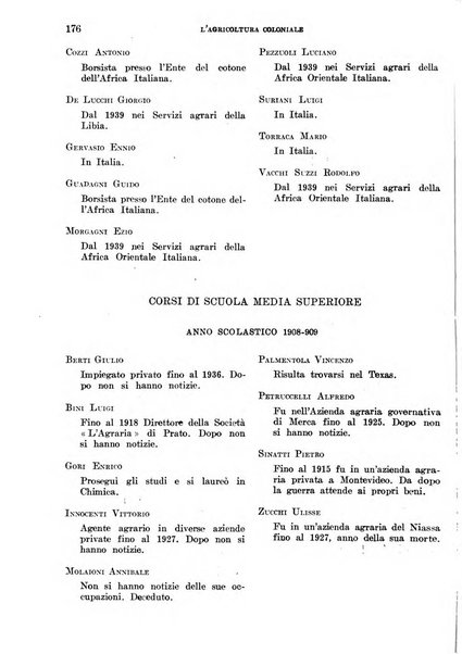 L'agricoltura coloniale organo dell'Istituto agricolo coloniale italiano e dell'Ufficio agrario sperimentale dell'Eritrea