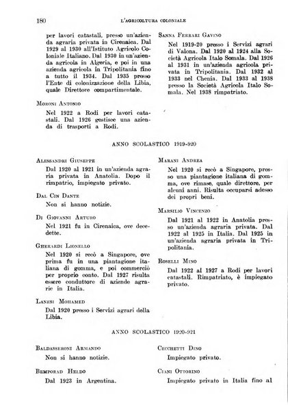 L'agricoltura coloniale organo dell'Istituto agricolo coloniale italiano e dell'Ufficio agrario sperimentale dell'Eritrea