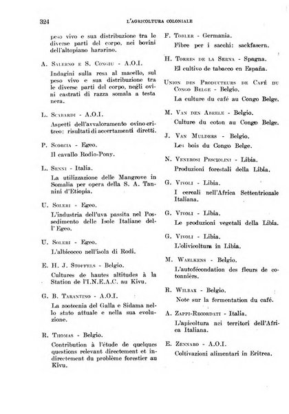 L'agricoltura coloniale organo dell'Istituto agricolo coloniale italiano e dell'Ufficio agrario sperimentale dell'Eritrea