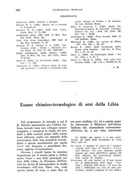 L'agricoltura coloniale organo dell'Istituto agricolo coloniale italiano e dell'Ufficio agrario sperimentale dell'Eritrea