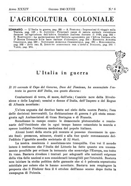 L'agricoltura coloniale organo dell'Istituto agricolo coloniale italiano e dell'Ufficio agrario sperimentale dell'Eritrea