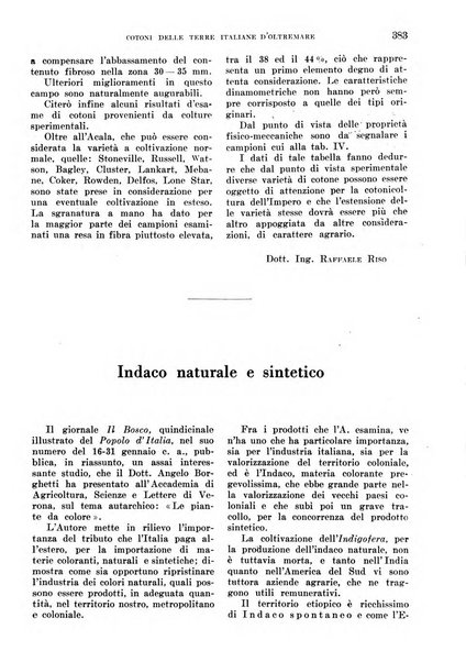 L'agricoltura coloniale organo dell'Istituto agricolo coloniale italiano e dell'Ufficio agrario sperimentale dell'Eritrea