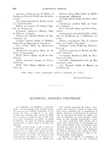 L'agricoltura coloniale organo dell'Istituto agricolo coloniale italiano e dell'Ufficio agrario sperimentale dell'Eritrea