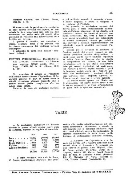 L'agricoltura coloniale organo dell'Istituto agricolo coloniale italiano e dell'Ufficio agrario sperimentale dell'Eritrea