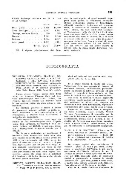 L'agricoltura coloniale organo dell'Istituto agricolo coloniale italiano e dell'Ufficio agrario sperimentale dell'Eritrea