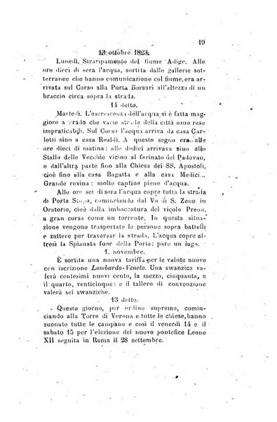 Archivio storico veronese Raccolta di documenti e notizie riguardanti la storia politica, amministrativa, letteraria e scientifica della città e della provincia