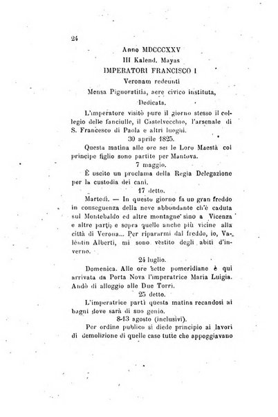 Archivio storico veronese Raccolta di documenti e notizie riguardanti la storia politica, amministrativa, letteraria e scientifica della città e della provincia