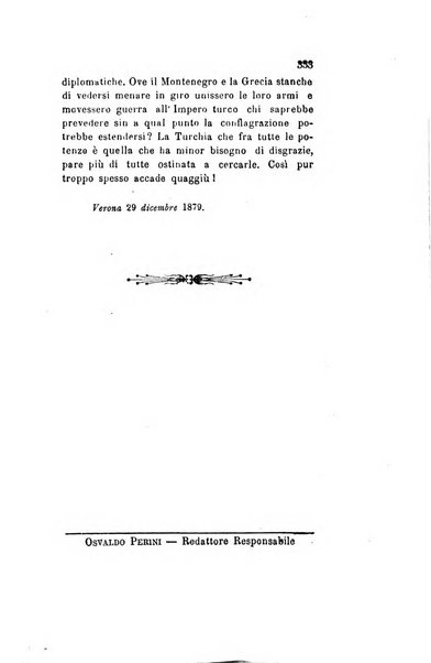 Archivio storico veronese Raccolta di documenti e notizie riguardanti la storia politica, amministrativa, letteraria e scientifica della città e della provincia