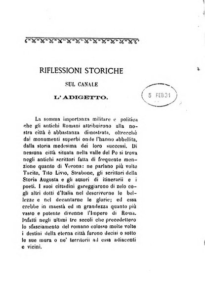 Archivio storico veronese Raccolta di documenti e notizie riguardanti la storia politica, amministrativa, letteraria e scientifica della città e della provincia