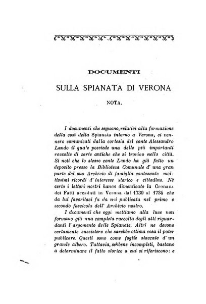 Archivio storico veronese Raccolta di documenti e notizie riguardanti la storia politica, amministrativa, letteraria e scientifica della città e della provincia