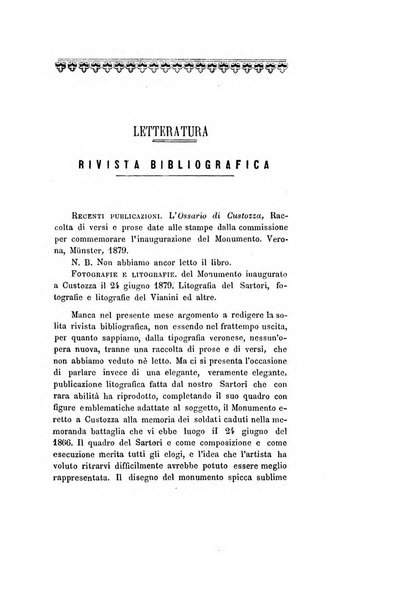 Archivio storico veronese Raccolta di documenti e notizie riguardanti la storia politica, amministrativa, letteraria e scientifica della città e della provincia