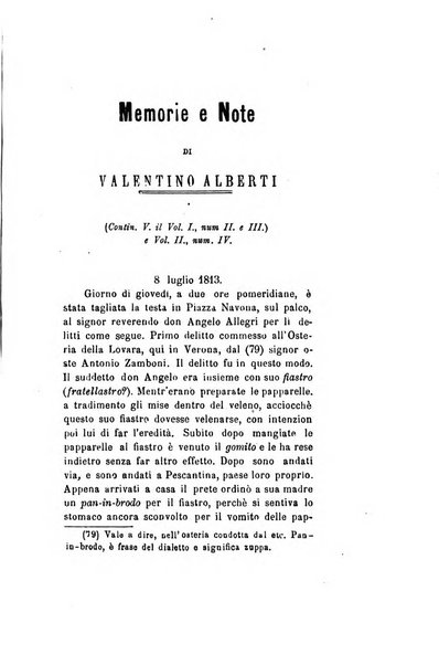 Archivio storico veronese Raccolta di documenti e notizie riguardanti la storia politica, amministrativa, letteraria e scientifica della città e della provincia