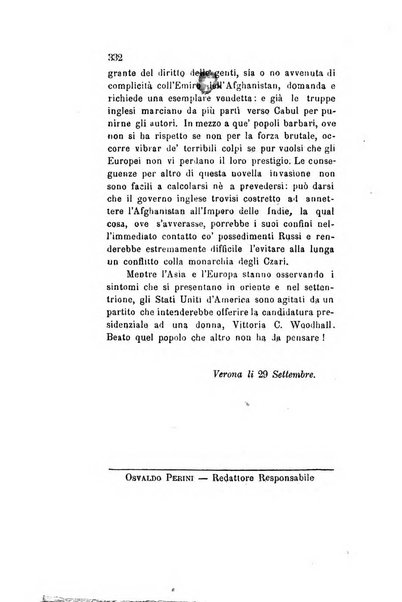 Archivio storico veronese Raccolta di documenti e notizie riguardanti la storia politica, amministrativa, letteraria e scientifica della città e della provincia