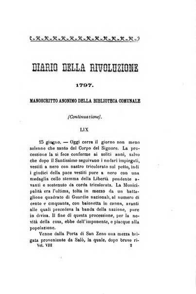 Archivio storico veronese Raccolta di documenti e notizie riguardanti la storia politica, amministrativa, letteraria e scientifica della città e della provincia