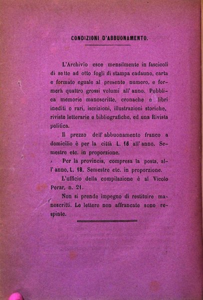 Archivio storico veronese Raccolta di documenti e notizie riguardanti la storia politica, amministrativa, letteraria e scientifica della città e della provincia