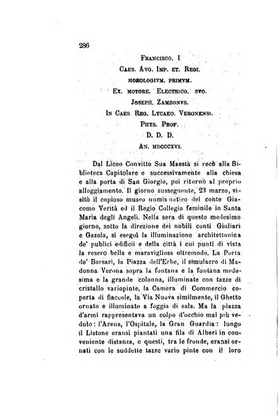 Archivio storico veronese Raccolta di documenti e notizie riguardanti la storia politica, amministrativa, letteraria e scientifica della città e della provincia