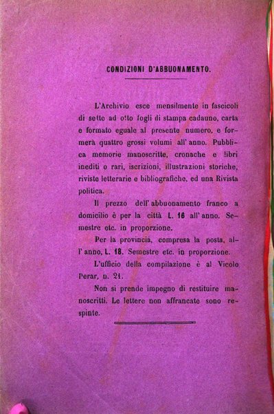 Archivio storico veronese Raccolta di documenti e notizie riguardanti la storia politica, amministrativa, letteraria e scientifica della città e della provincia