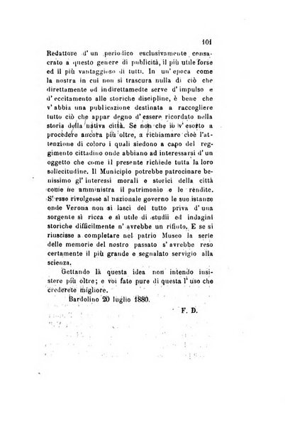 Archivio storico veronese Raccolta di documenti e notizie riguardanti la storia politica, amministrativa, letteraria e scientifica della città e della provincia