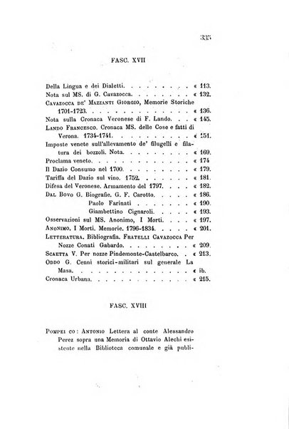 Archivio storico veronese Raccolta di documenti e notizie riguardanti la storia politica, amministrativa, letteraria e scientifica della città e della provincia