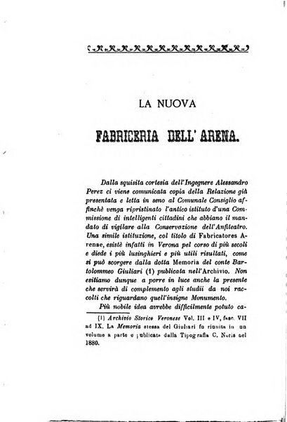Archivio storico veronese Raccolta di documenti e notizie riguardanti la storia politica, amministrativa, letteraria e scientifica della città e della provincia