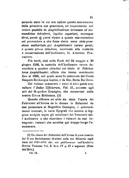 Archivio storico veronese Raccolta di documenti e notizie riguardanti la storia politica, amministrativa, letteraria e scientifica della città e della provincia