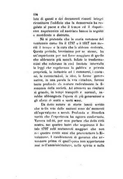 Archivio storico veronese Raccolta di documenti e notizie riguardanti la storia politica, amministrativa, letteraria e scientifica della città e della provincia