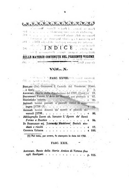 Archivio storico veronese Raccolta di documenti e notizie riguardanti la storia politica, amministrativa, letteraria e scientifica della città e della provincia