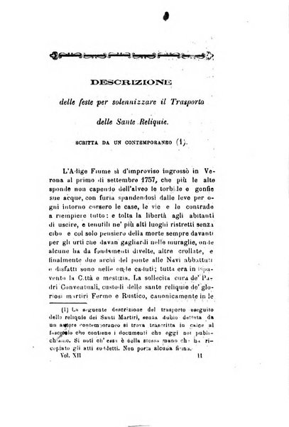 Archivio storico veronese Raccolta di documenti e notizie riguardanti la storia politica, amministrativa, letteraria e scientifica della città e della provincia