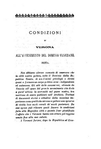 Archivio storico veronese Raccolta di documenti e notizie riguardanti la storia politica, amministrativa, letteraria e scientifica della città e della provincia