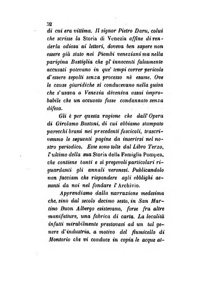 Archivio storico veronese Raccolta di documenti e notizie riguardanti la storia politica, amministrativa, letteraria e scientifica della città e della provincia