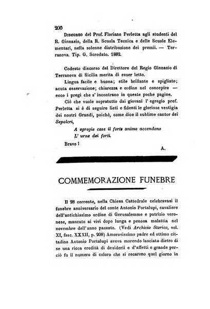 Archivio storico veronese Raccolta di documenti e notizie riguardanti la storia politica, amministrativa, letteraria e scientifica della città e della provincia