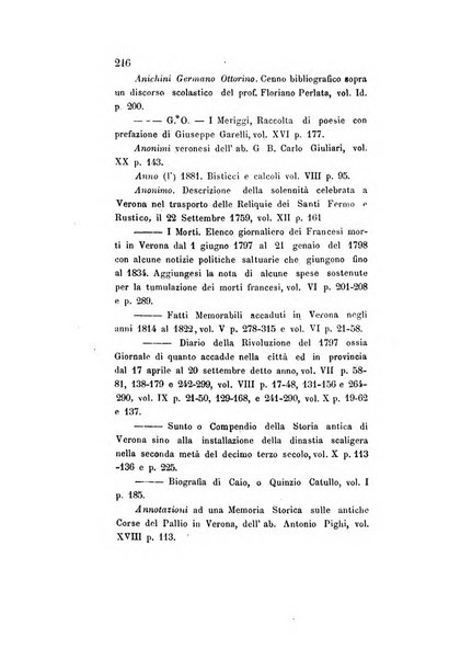 Archivio storico veronese Raccolta di documenti e notizie riguardanti la storia politica, amministrativa, letteraria e scientifica della città e della provincia