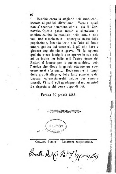 Archivio storico veronese Raccolta di documenti e notizie riguardanti la storia politica, amministrativa, letteraria e scientifica della città e della provincia