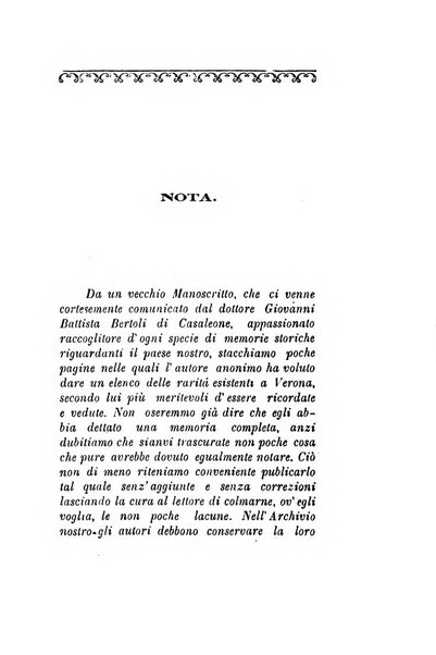 Archivio storico veronese Raccolta di documenti e notizie riguardanti la storia politica, amministrativa, letteraria e scientifica della città e della provincia