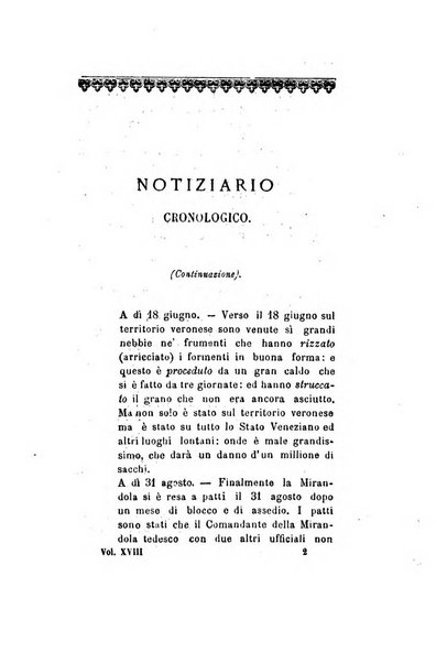 Archivio storico veronese Raccolta di documenti e notizie riguardanti la storia politica, amministrativa, letteraria e scientifica della città e della provincia