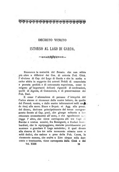 Archivio storico veronese Raccolta di documenti e notizie riguardanti la storia politica, amministrativa, letteraria e scientifica della città e della provincia