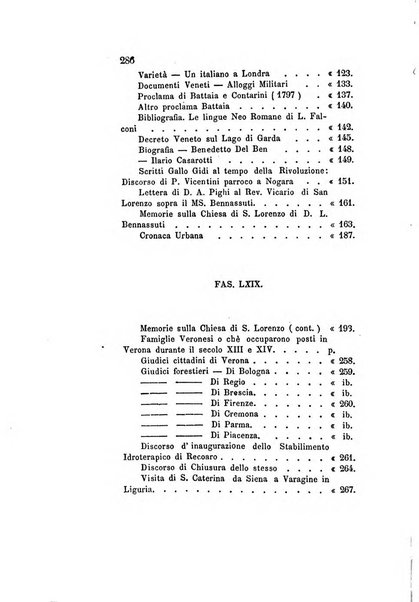 Archivio storico veronese Raccolta di documenti e notizie riguardanti la storia politica, amministrativa, letteraria e scientifica della città e della provincia