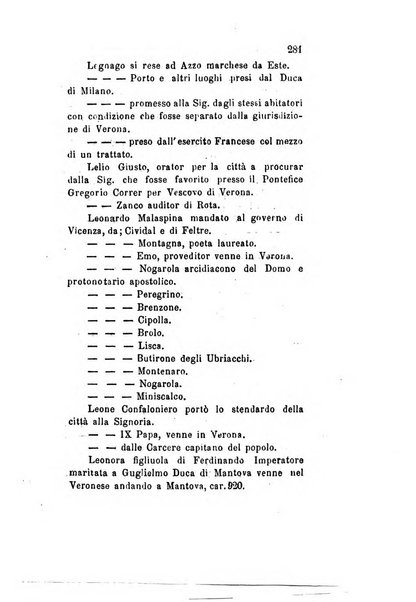 Archivio storico veronese Raccolta di documenti e notizie riguardanti la storia politica, amministrativa, letteraria e scientifica della città e della provincia