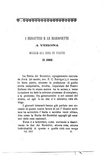 Archivio storico veronese Raccolta di documenti e notizie riguardanti la storia politica, amministrativa, letteraria e scientifica della città e della provincia