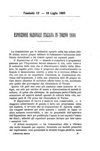 L'economia rurale, le arti ed il commercio